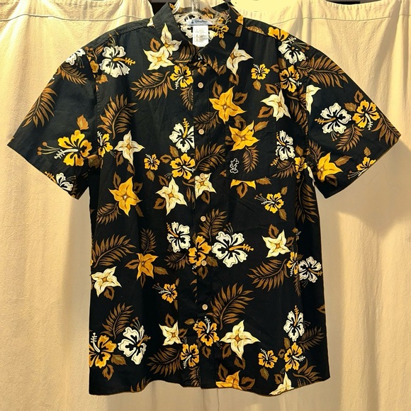 Disney Other - NWT Disney Parks Mickey Black Floral Men Short Sleeve Hawaiian Aloha Shirt - XL